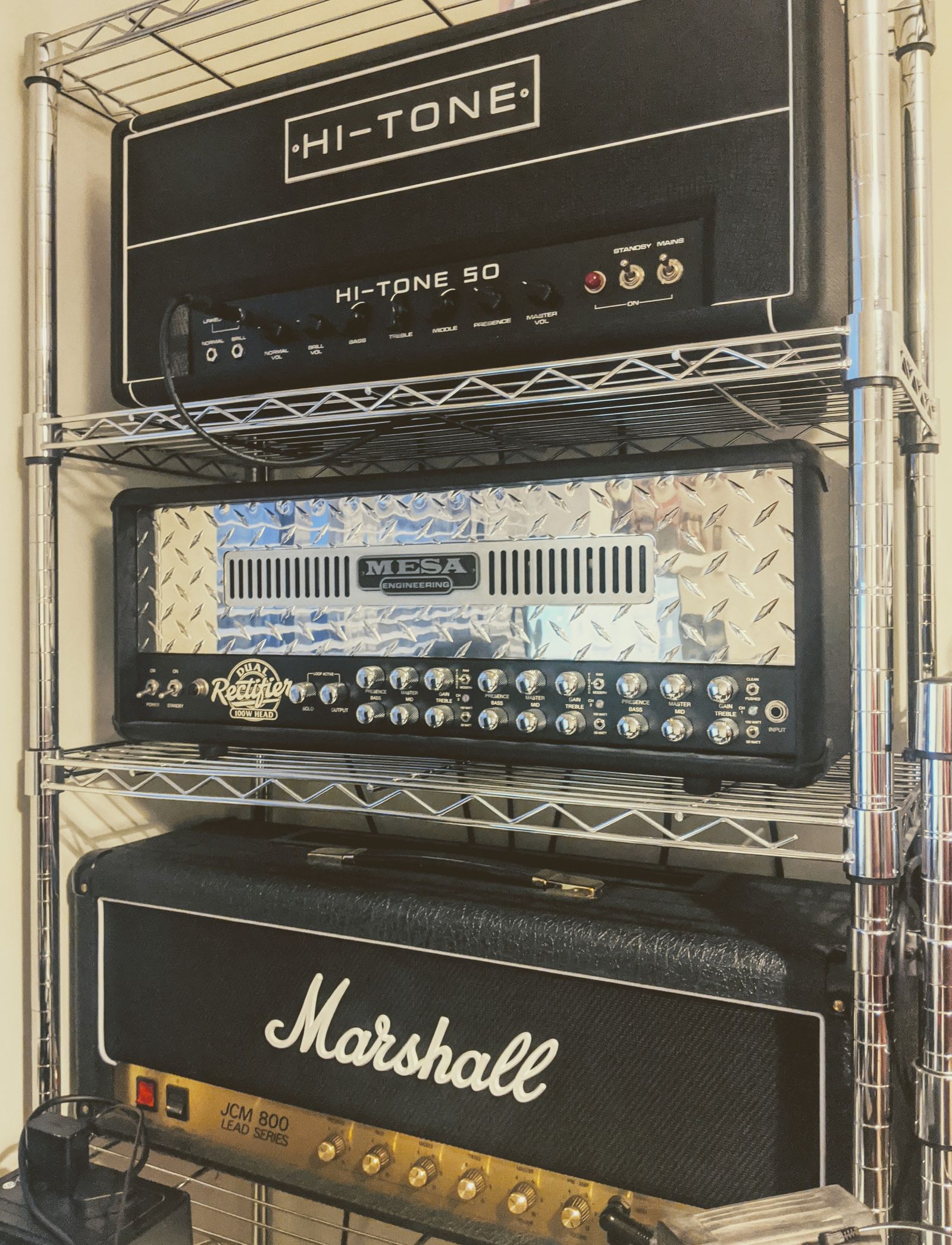 The tower of power - Hi-Tone 50, Mesa Boogie Dual Rectifier and Marshall JCM 800